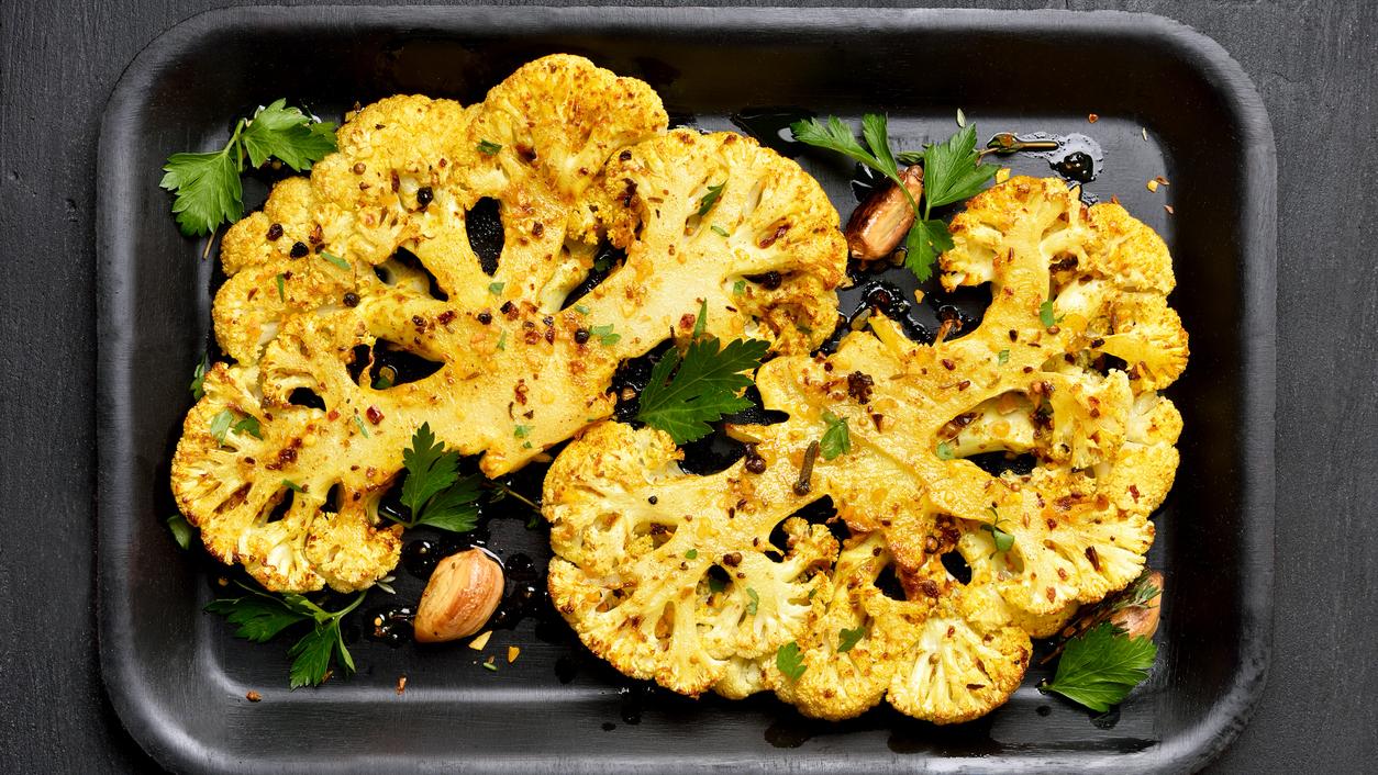 Curry Cauliflower Steaks Atkins Low Carb Diet
